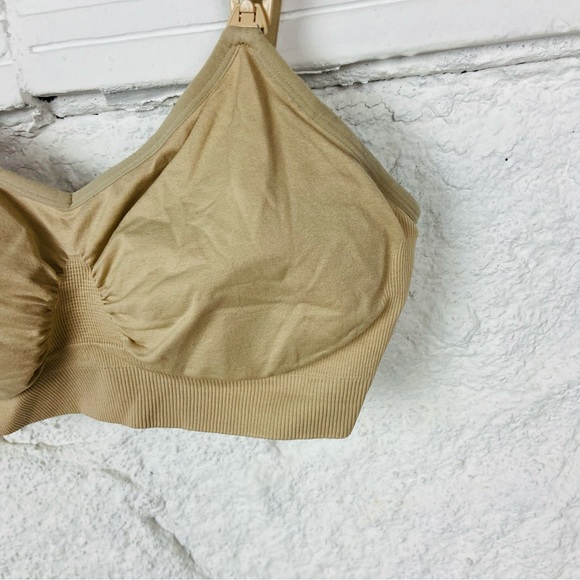 HOFISH nude stretch comfy adjustable, open front nursing bra size large - Picture 14 of 15